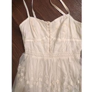 Bustier Cotton Dress with Lace Overlay Detail (small)